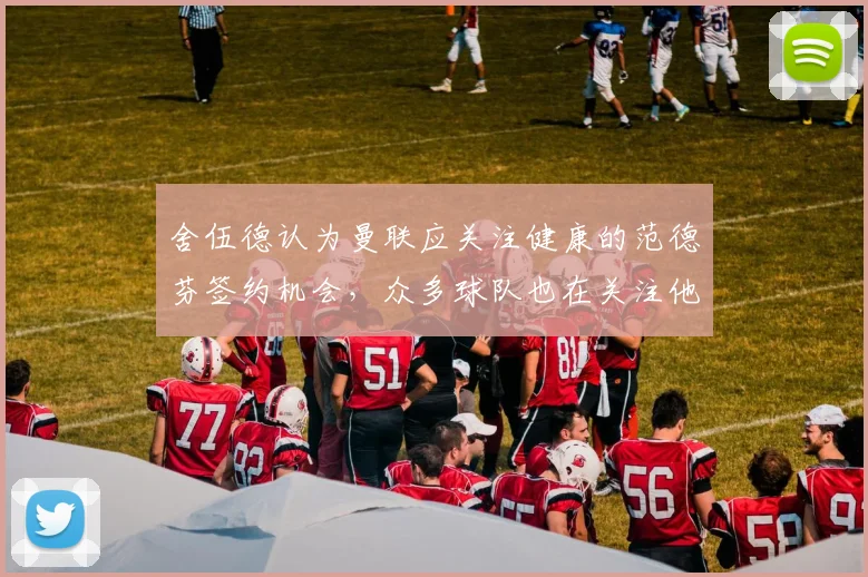 舍伍德认为曼联应关注健康的范德芬签约机会，众多球队也在关注他